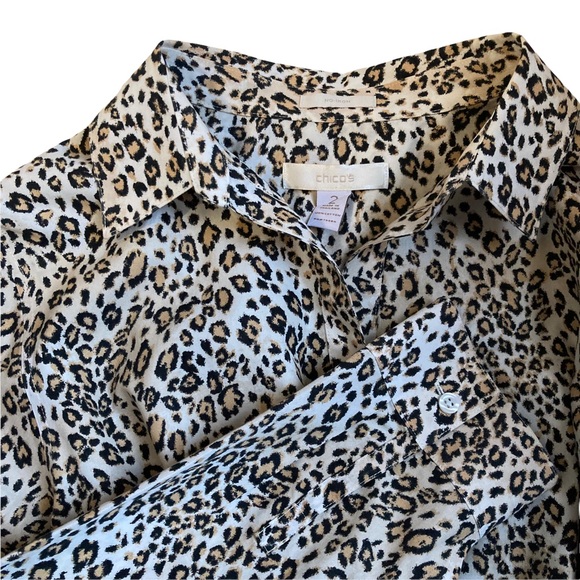 Chico's Tops - Chico’s Leopard Shirt L
